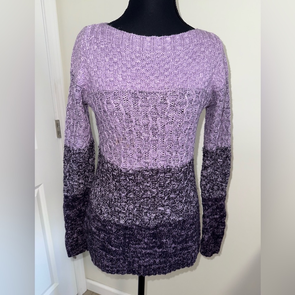 Purple Ombre Knit Sweater